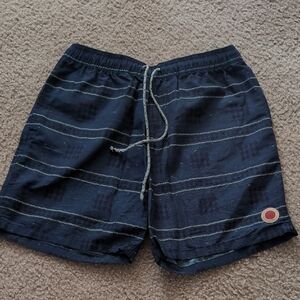 Men's Navy Striped Swim Hybrids